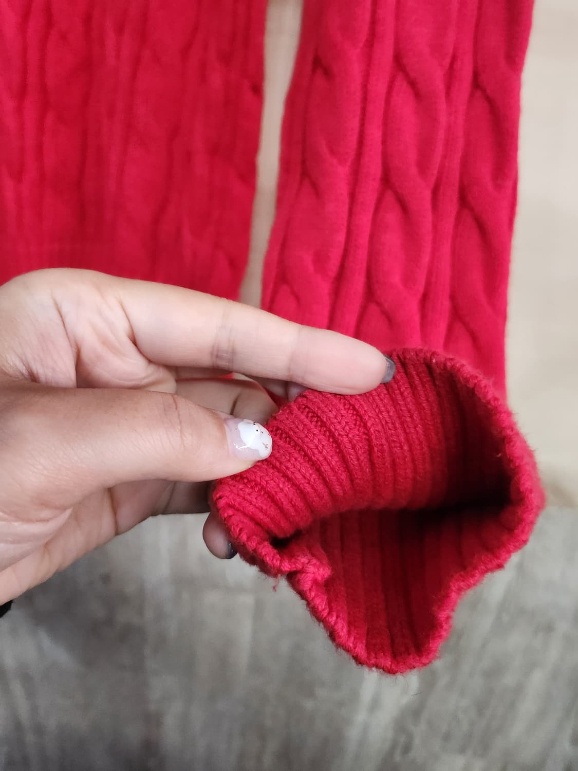 143) 아베크롬비 레드 꽈배기 니트 상품이미지4