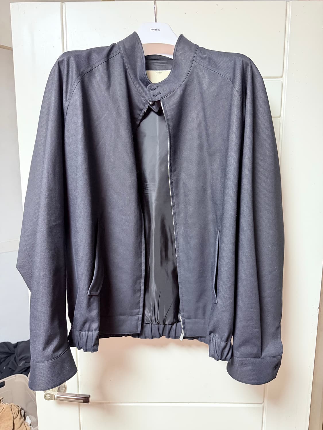 (4)포터리 루즈드 해링턴자켓 블랙 상품이미지2