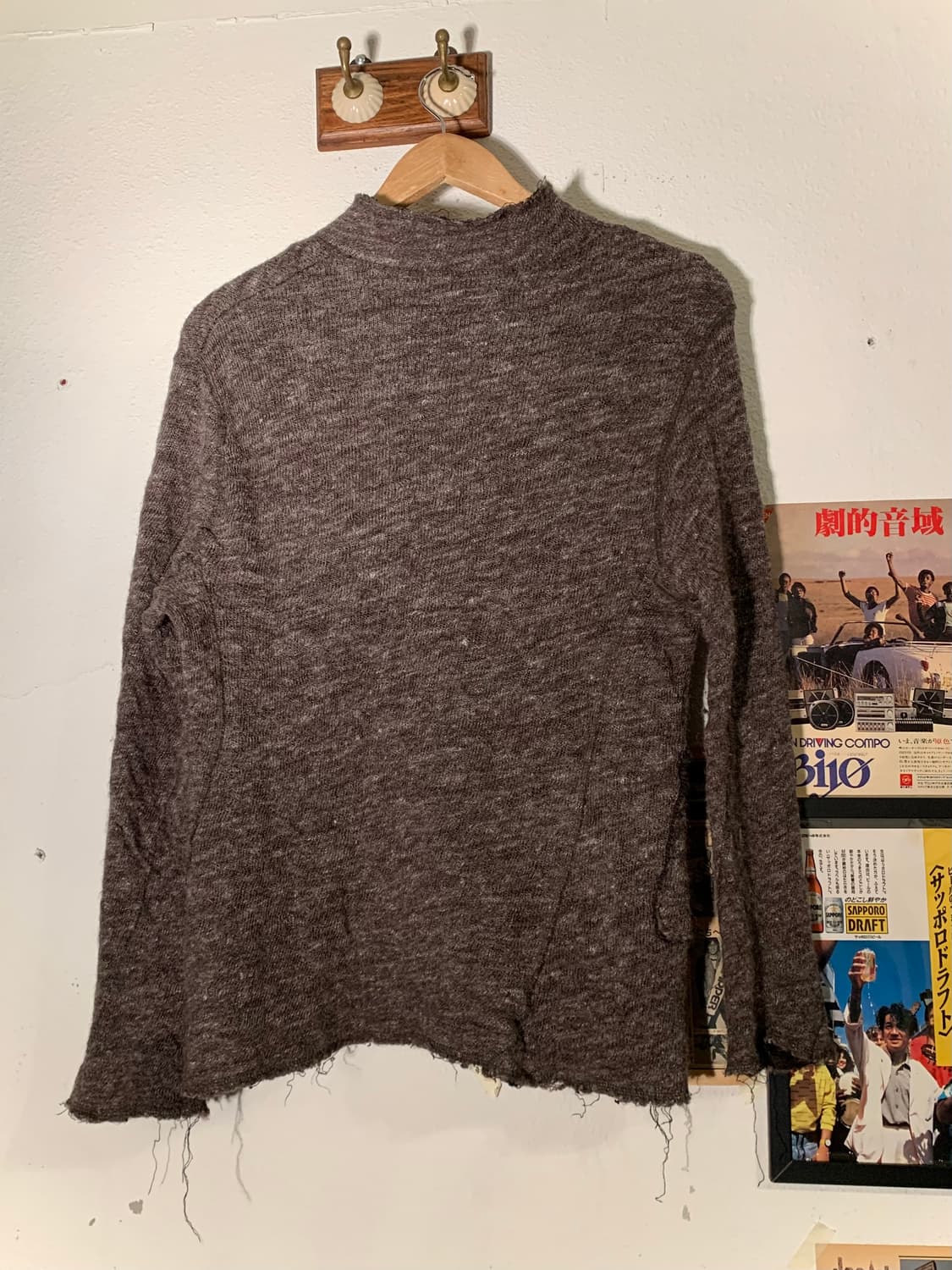 캐피탈 사이드 버튼 사선 가디건 상품이미지8