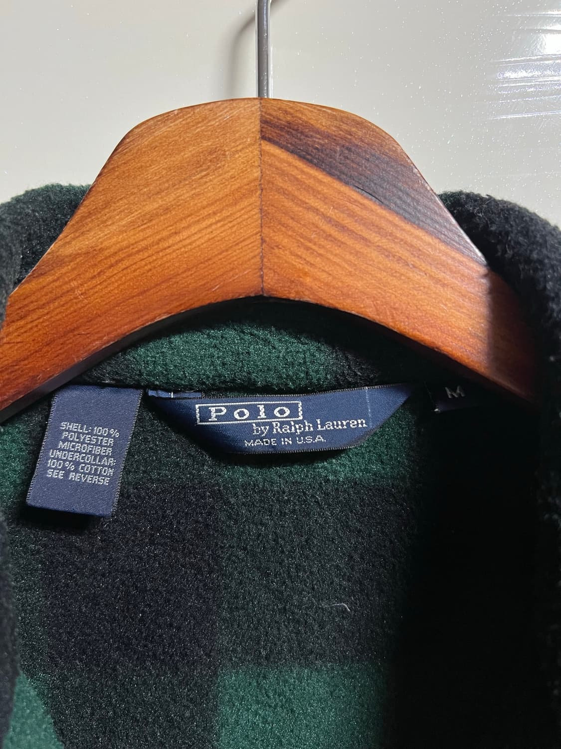 폴로 랄프로렌 그린 체크 플리스 집업 자켓 상품이미지6