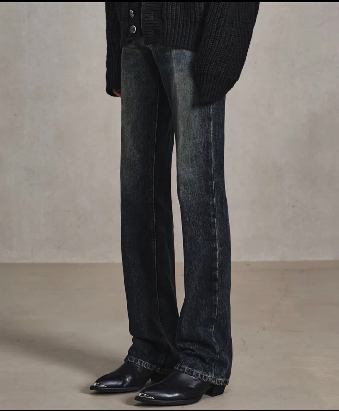 엘무드 / 아키라 플레어 데님 딥블루 / 48 상품이미지2