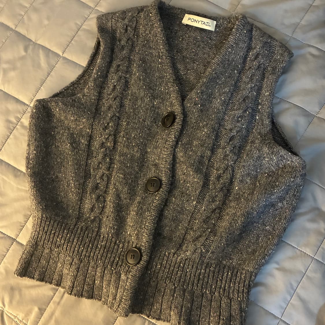 Ponytail 포니테일  knit vest 니트 베스트 상품이미지2