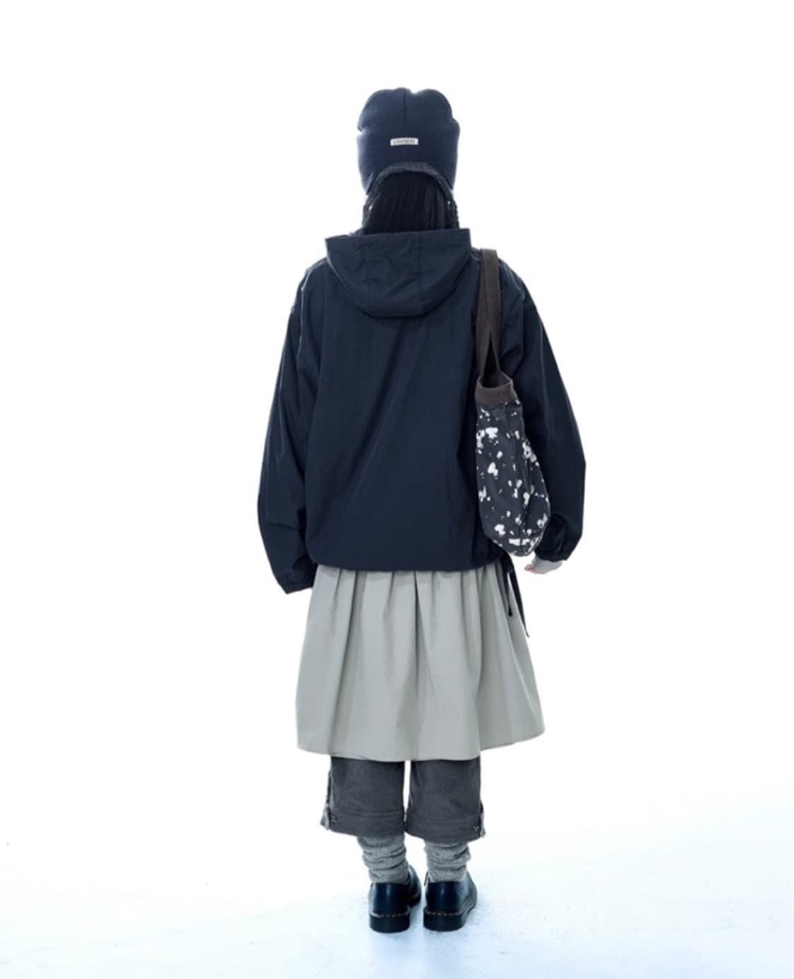 코이세이오 체크 링클 윈드브레이커 네이비 사이즈2 상품이미지3