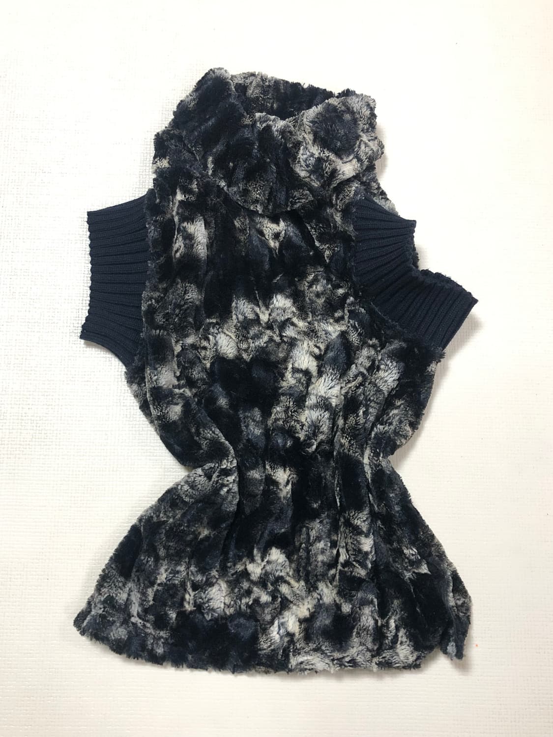 빈티지 마블 패턴 퍼 니트 상품이미지9