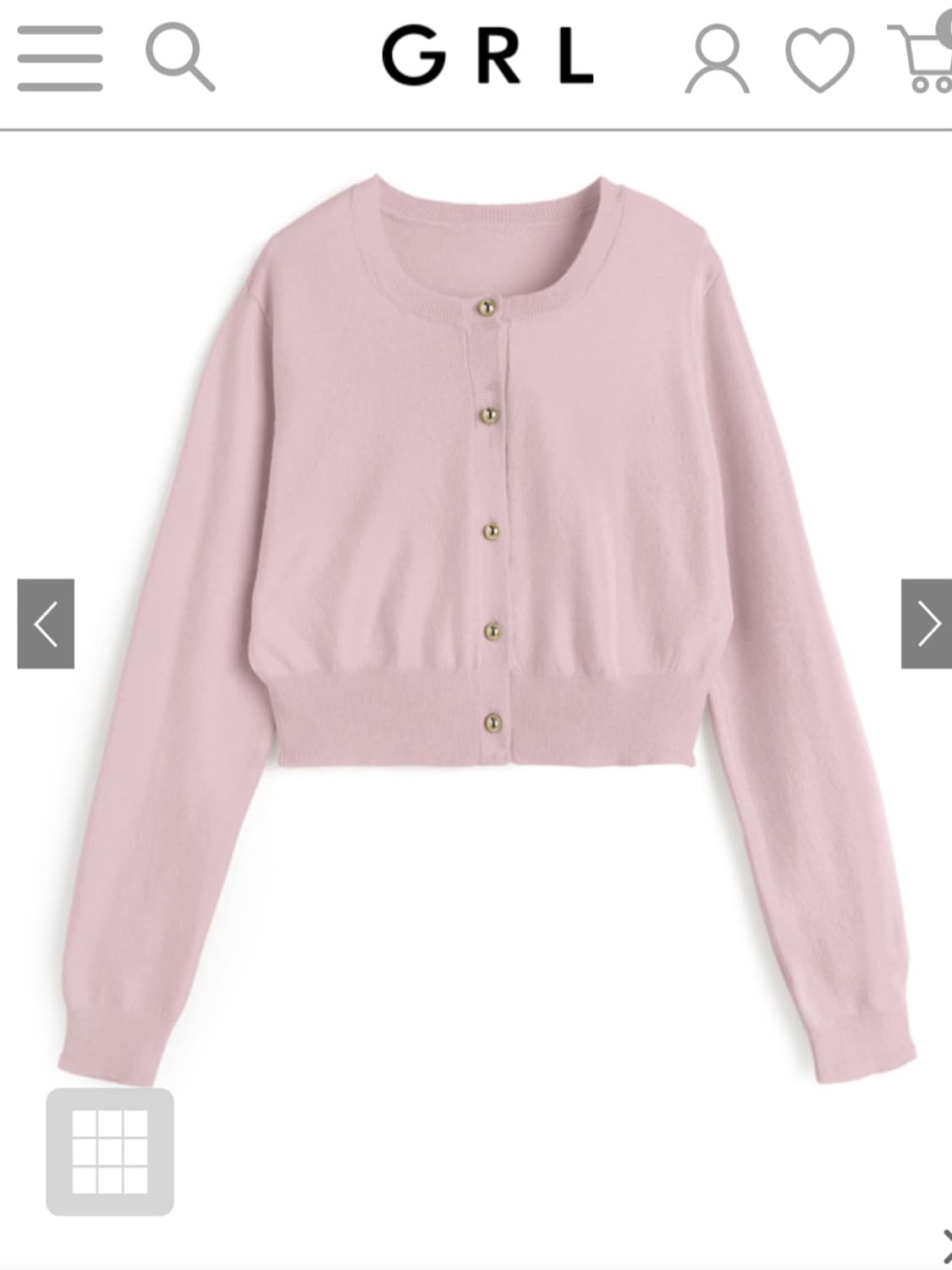 GRL 핑크 가디건 니트 스나계 상품이미지1