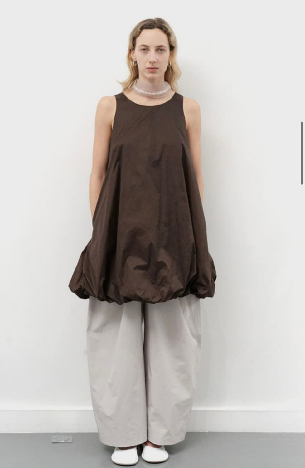 아모멘토 25PS nylon volume mini dress_black 상품이미지1