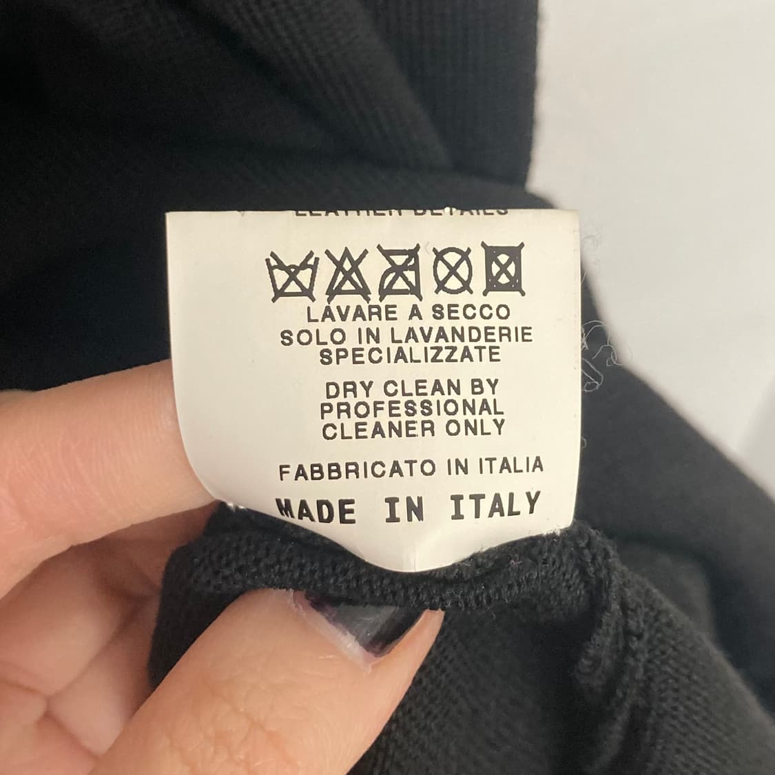 입생로랑 레더 믹스 울 니트 원피스 상품이미지5