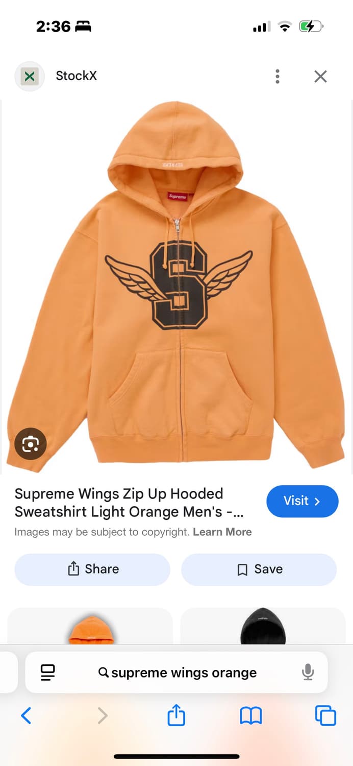 슈프림 윙즈 후드집업 상품이미지1