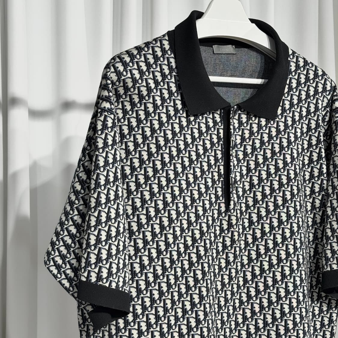 [새상품급] 디올 오블리크 자카드 니트 카라티 폴로티 상품이미지2