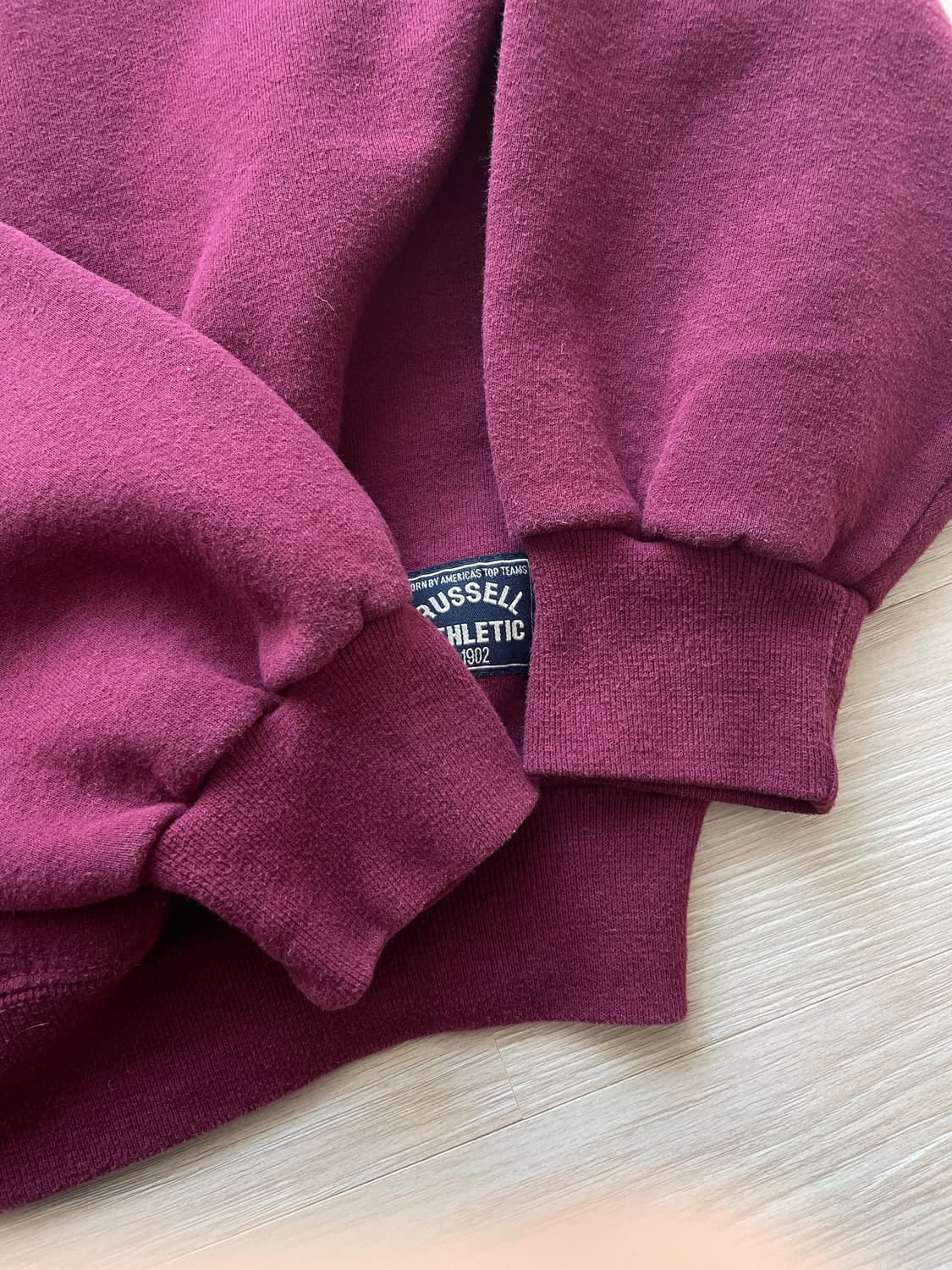 90s russell athletic half zip 러셀 반집업 스웻 상품이미지4