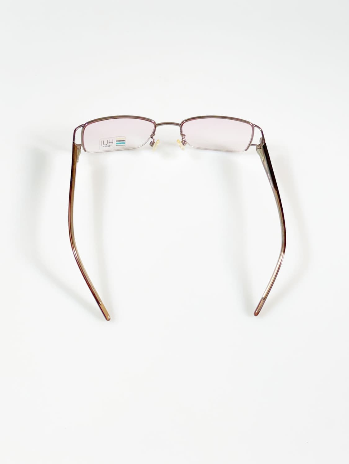 HUI 메탈 스퀘어 반무테 틴트 프레임 빈티지 안경 상품이미지5