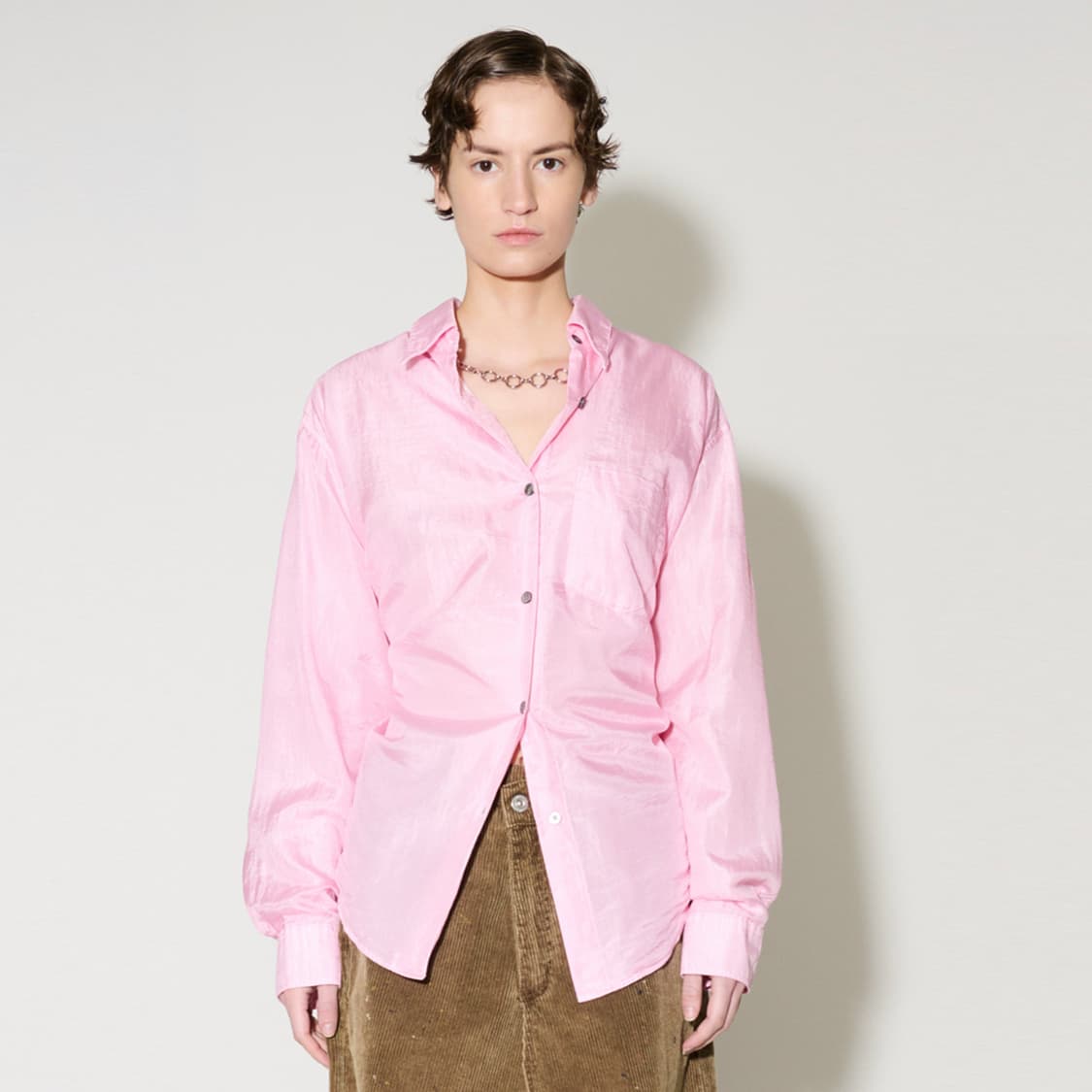 아워레가시(OUR LEGACY) 에이프런 핑크 코튼실크 셔츠 프리사이즈 상품이미지1