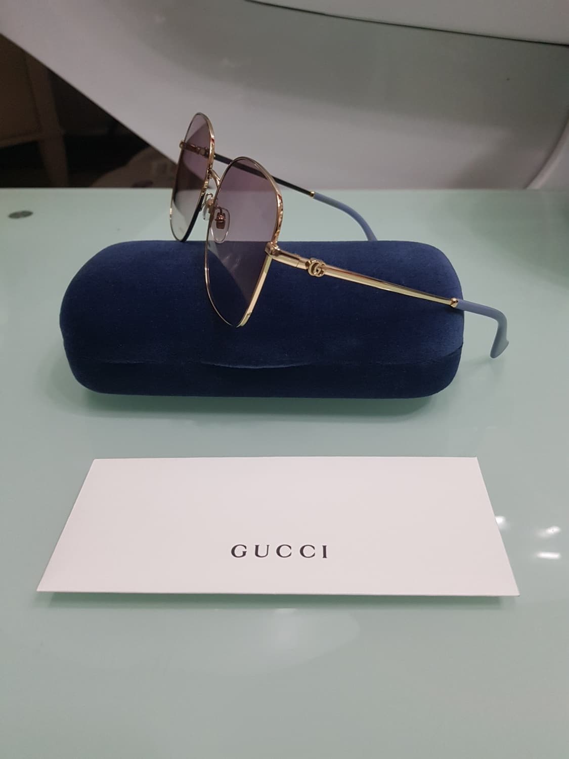 새상품)GUCCI 클리어핑크 선글라스 상품이미지3
