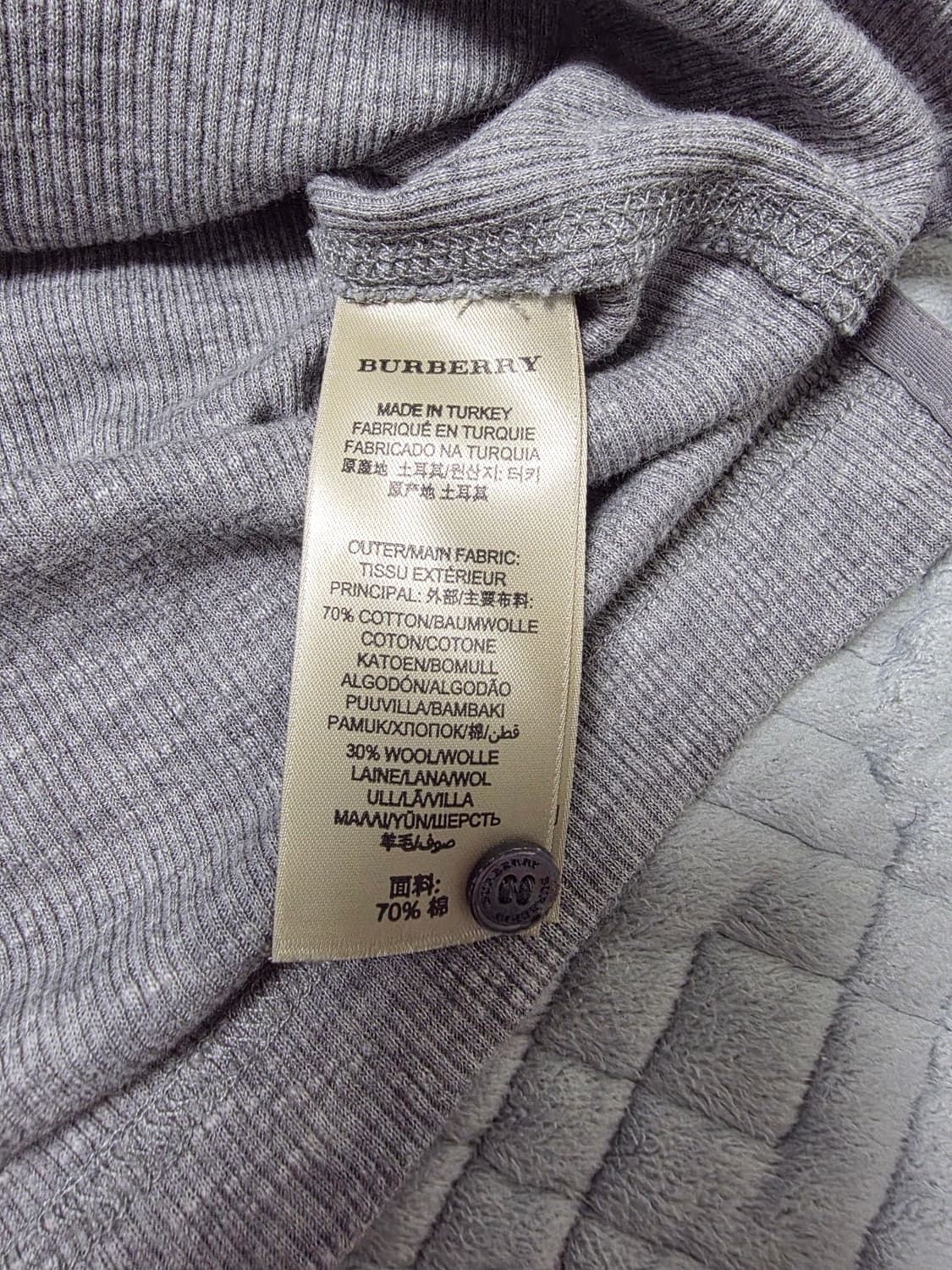 버버리 골지 헨리넥 티셔츠 머슬핏 상품이미지3