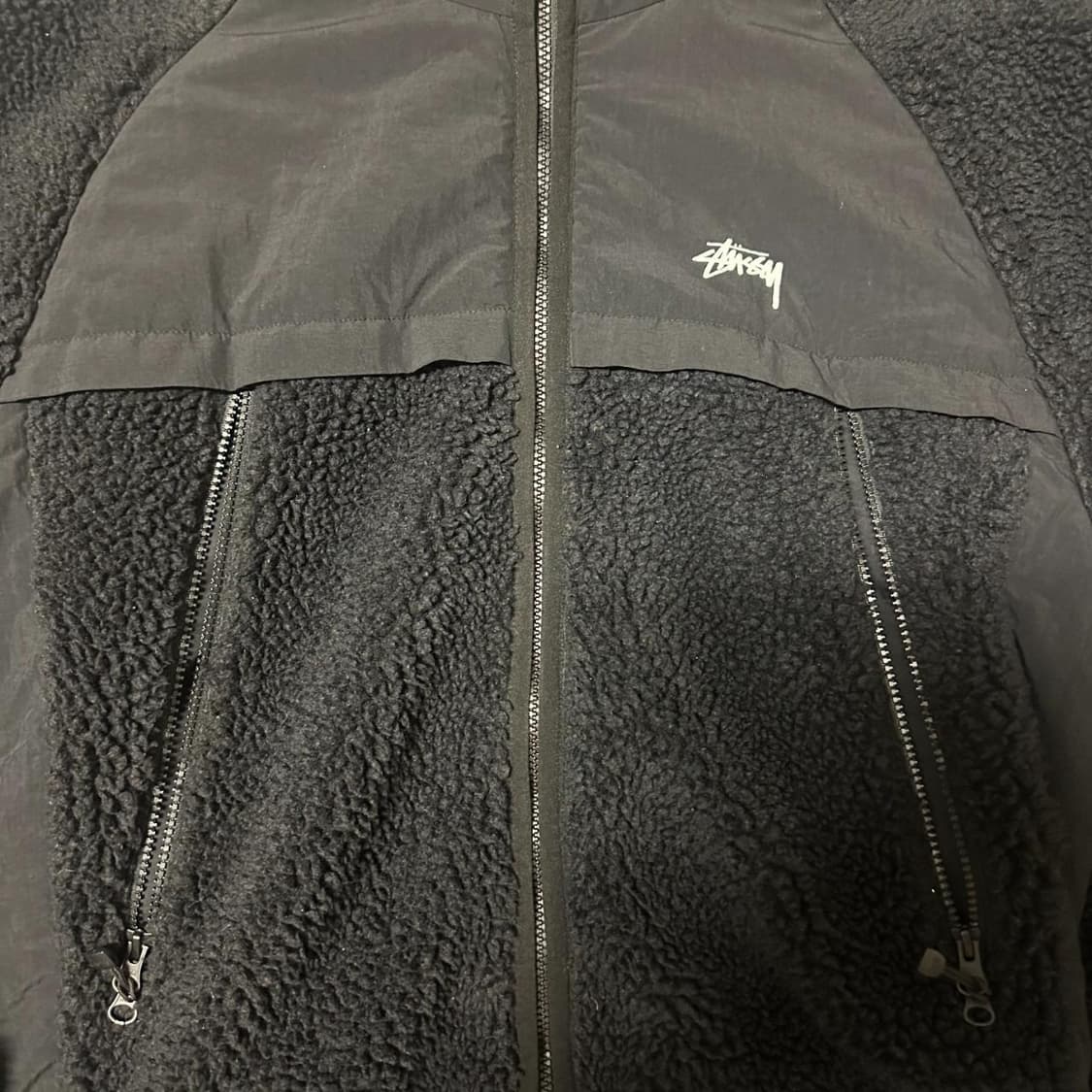 스투시 쉐르파 패널드 후드 자켓 블랙 상품이미지2