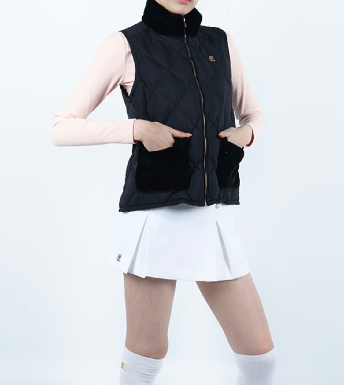 페어라이어 퀼팅 구스다운베스트:) 여성패딩조끼 조끼패딩 골프웨어조끼 상품이미지2