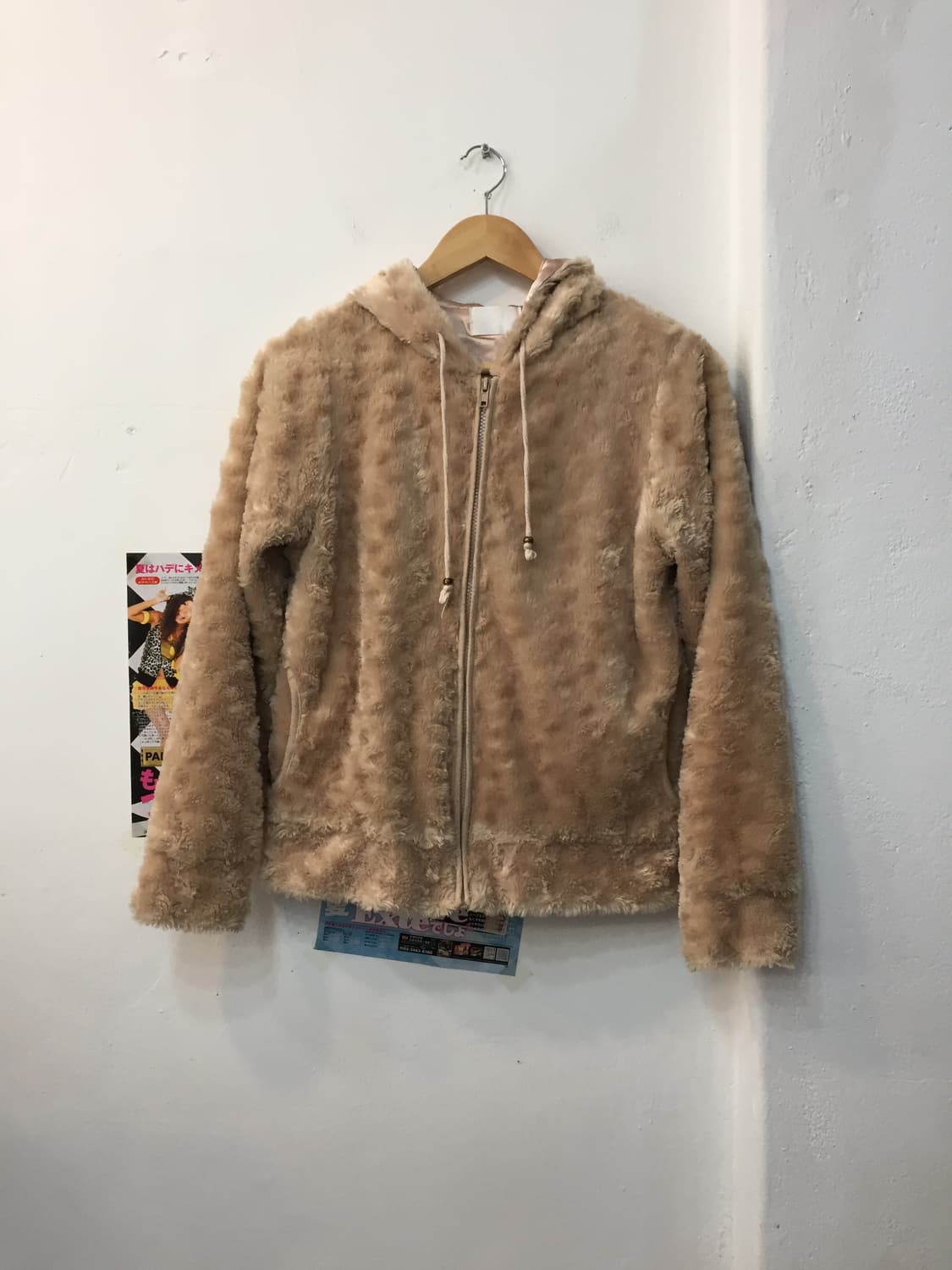 빈티지 곰돌이 퍼 후드집업 상품이미지2