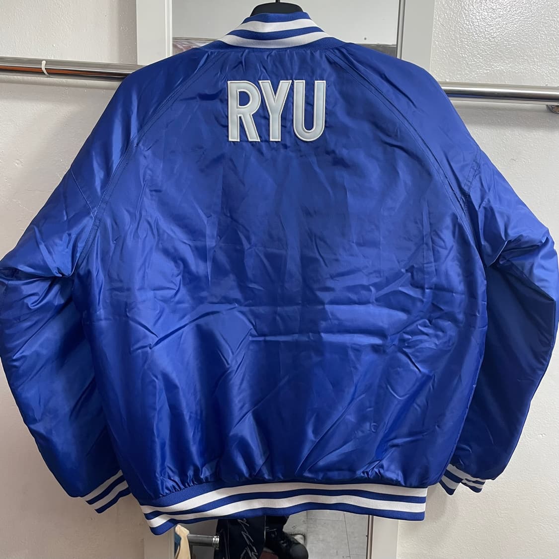 [L] 다져스 류현진 바시티 자켓 블루 상품이미지3