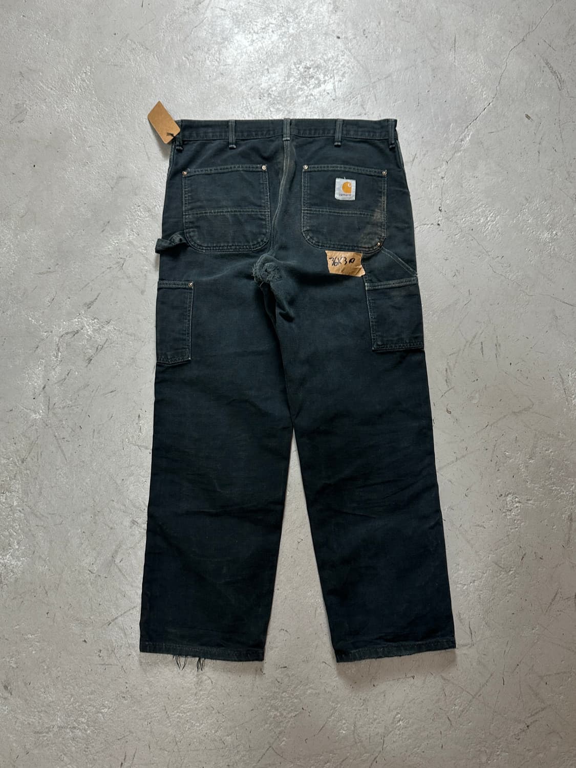 90's OG USA 칼하트 더블니 블랙 칼하트 썩블니 워크팬츠 상품이미지3