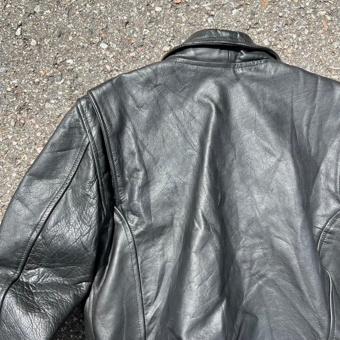 80s~90s Echtes Leder Double Rider Jacket 상품이미지9