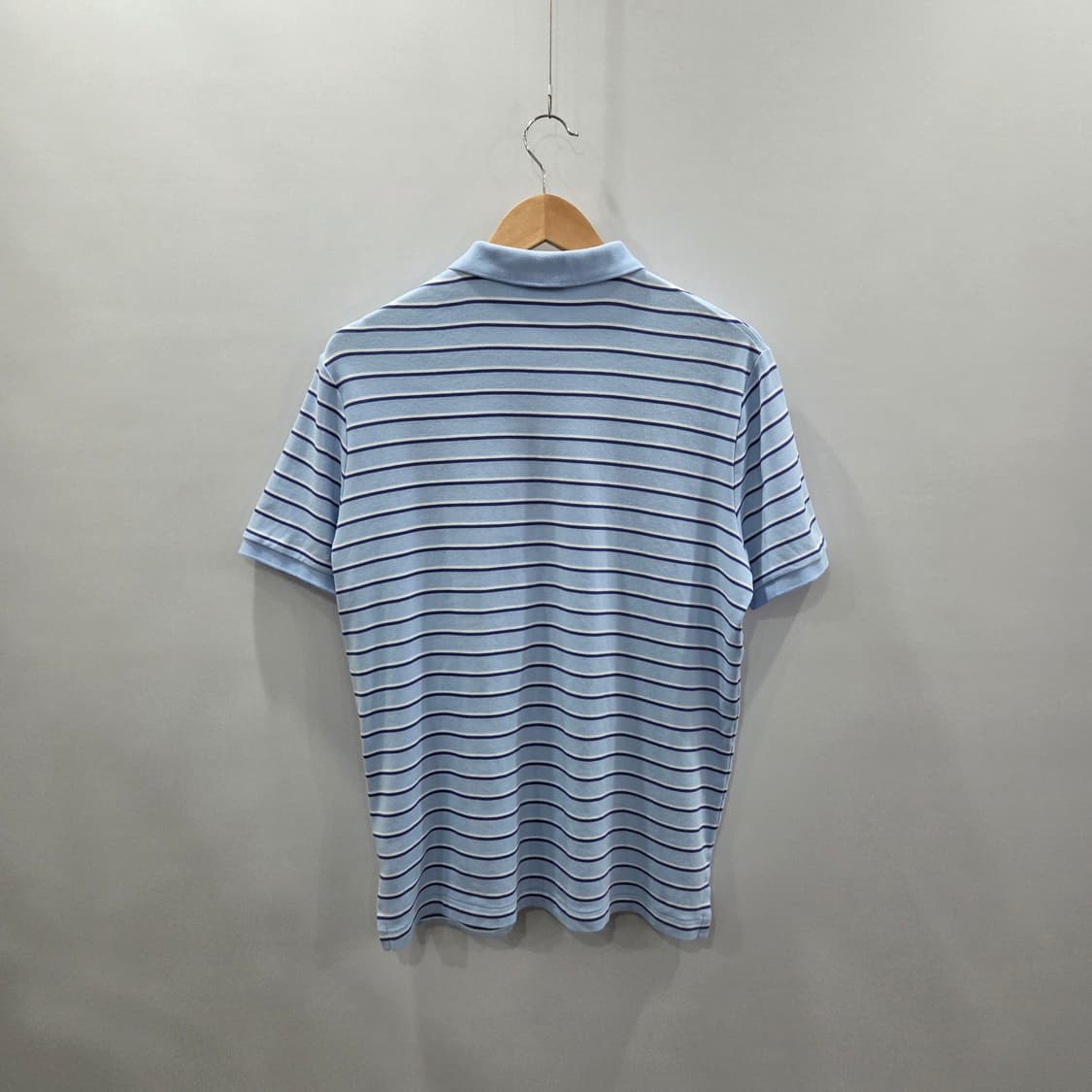 폴로랄프로렌 코튼 스트라이프 카라티 스카이블루 M 상품이미지5