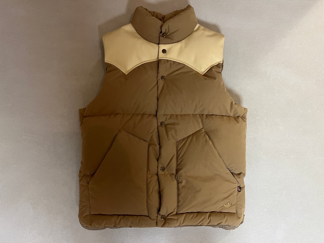 USA 펜필드 40주년 덕다운 레더 베스트 패딩(베이지) XL 상품이미지1