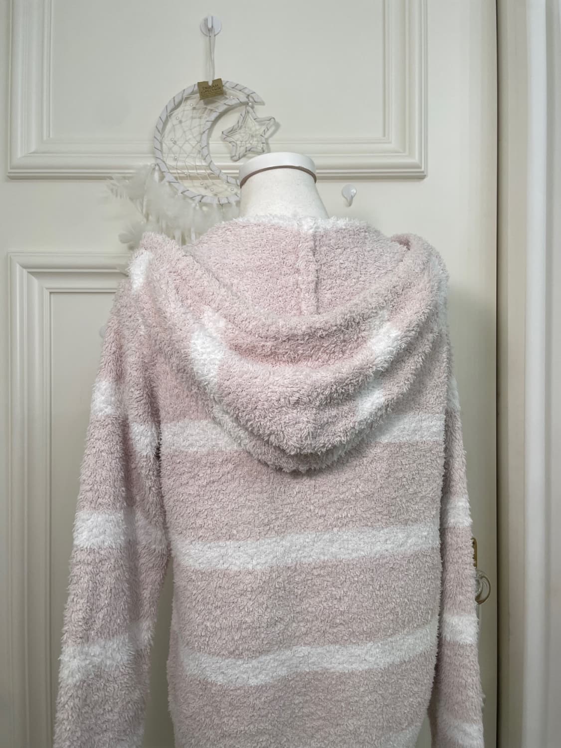 GELATO PIQUE pink ivory stripe soft hood 상품이미지4