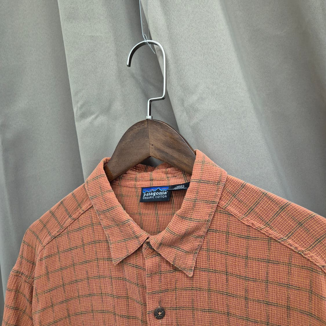 파타고니아 오가닉 코튼 체크 반팔 M 상품이미지2