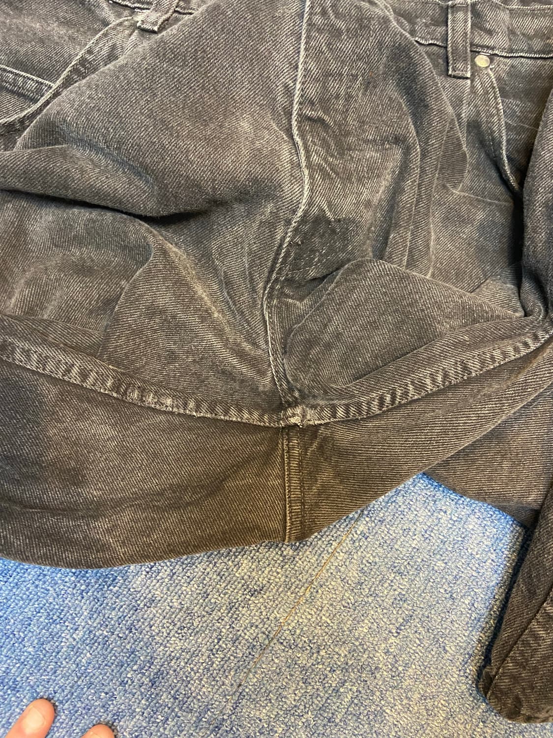 [38x32]90s 리바이스 실버탭 배기 흑청 상품이미지3