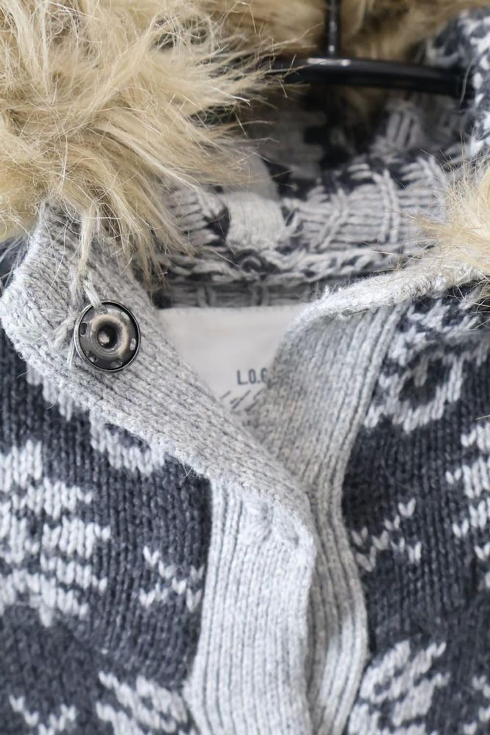 H&M L.O.G.G Nordic Knit Hoodie 상품이미지6