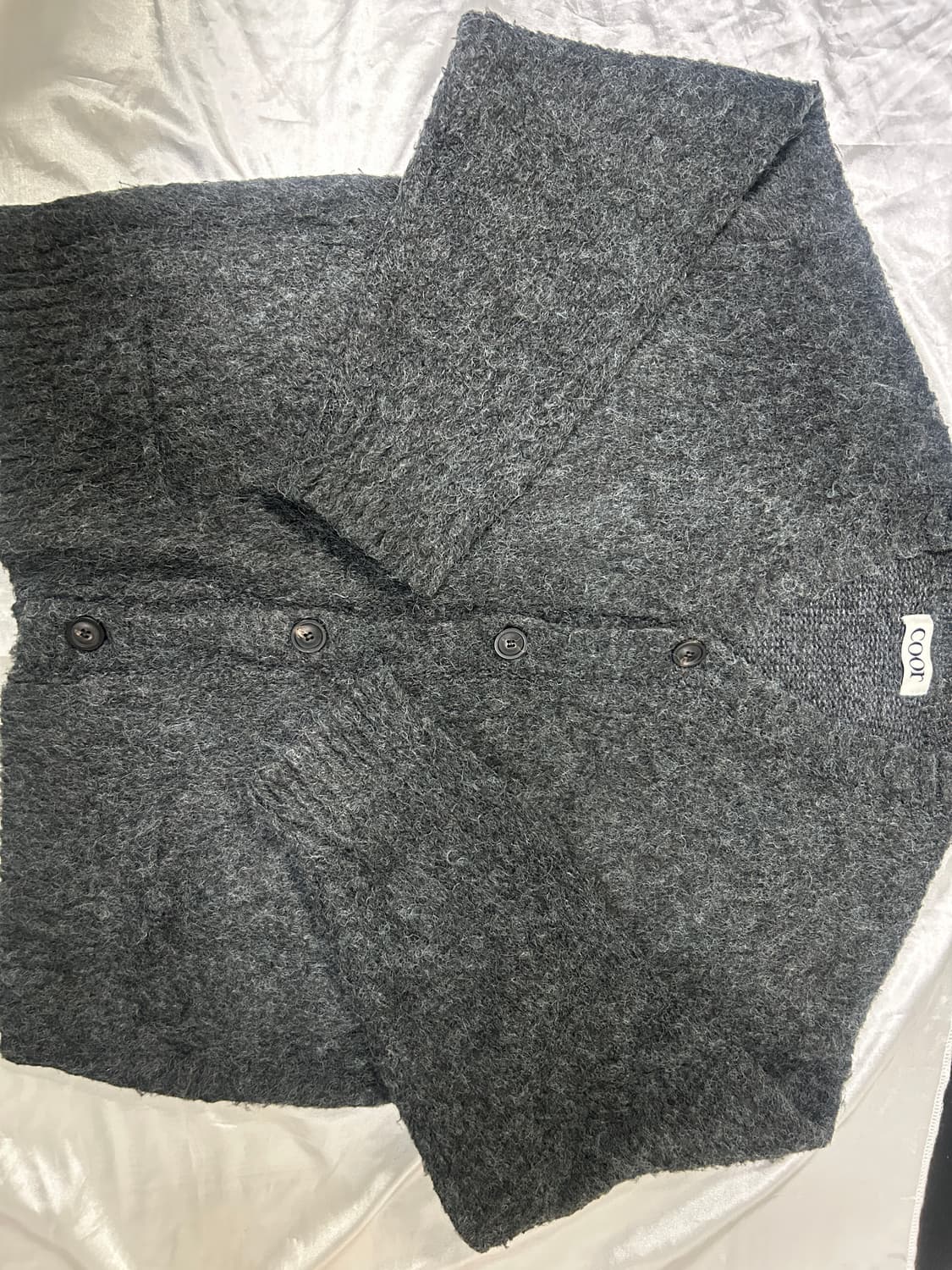 쿠어 헤어리 V넥 가디건 상품이미지2