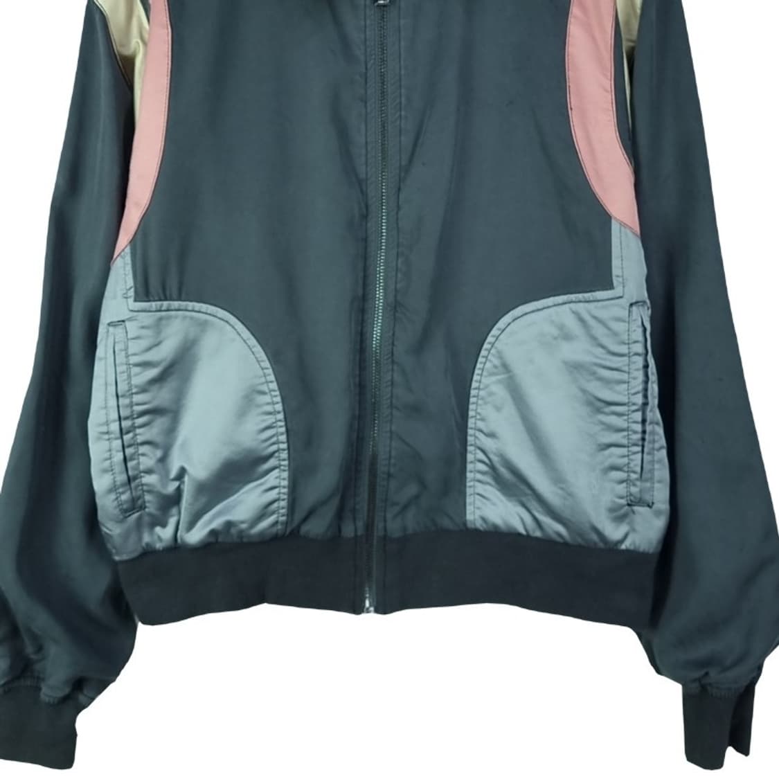 [쟈딕앤볼테르] 멀티 패널 배색 빈티지 블루종 집업 자켓 P01242 상품이미지5