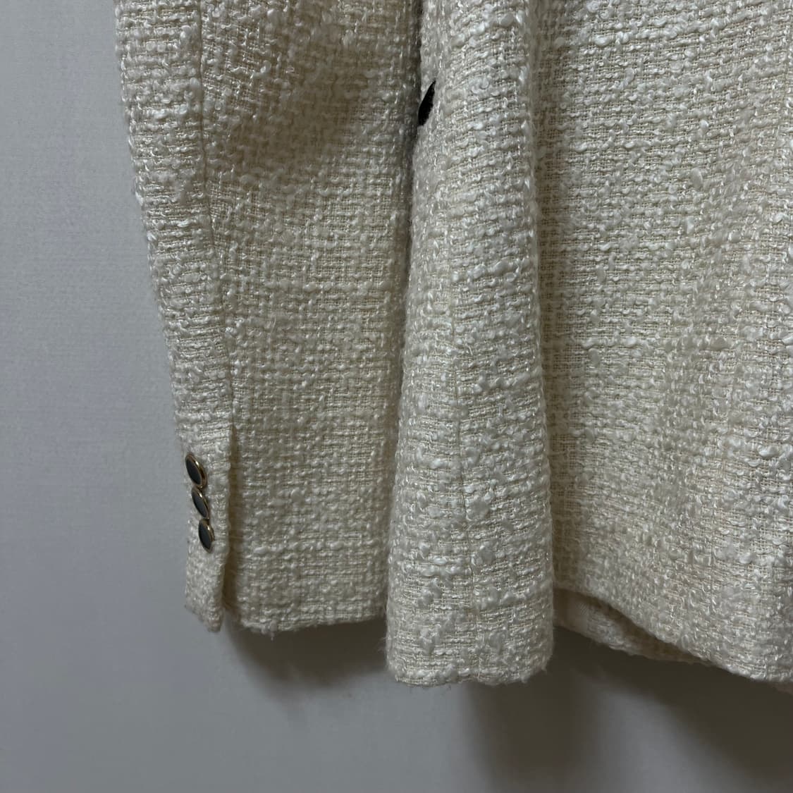 자라 화이트 더블 브레스티드 트위드 자켓 XS/85 상품이미지8