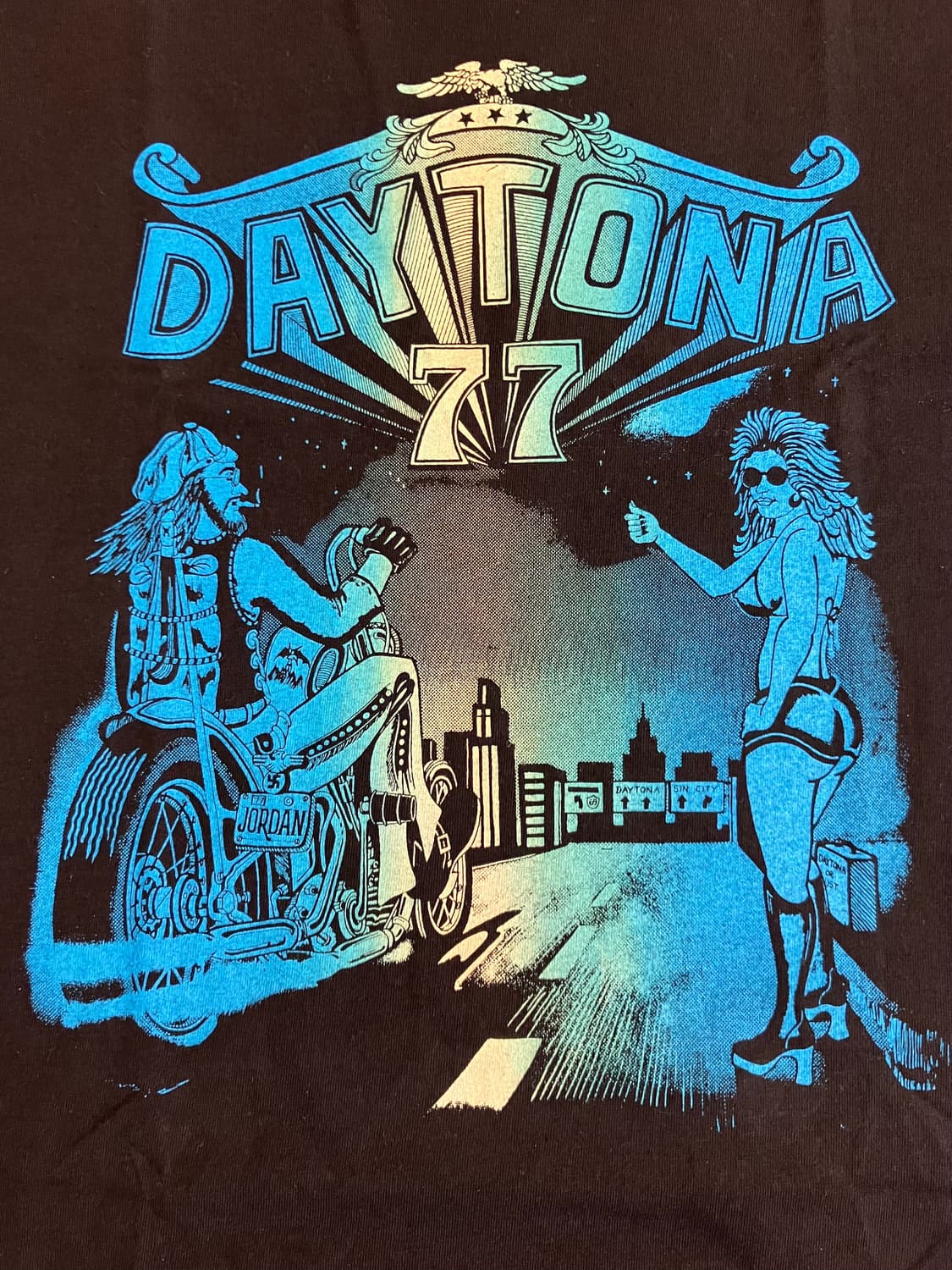 USA 컷레이트 x 존조던 티셔츠 L 할리데이비슨 쵸퍼 모터사이클 핫로드 상품이미지2