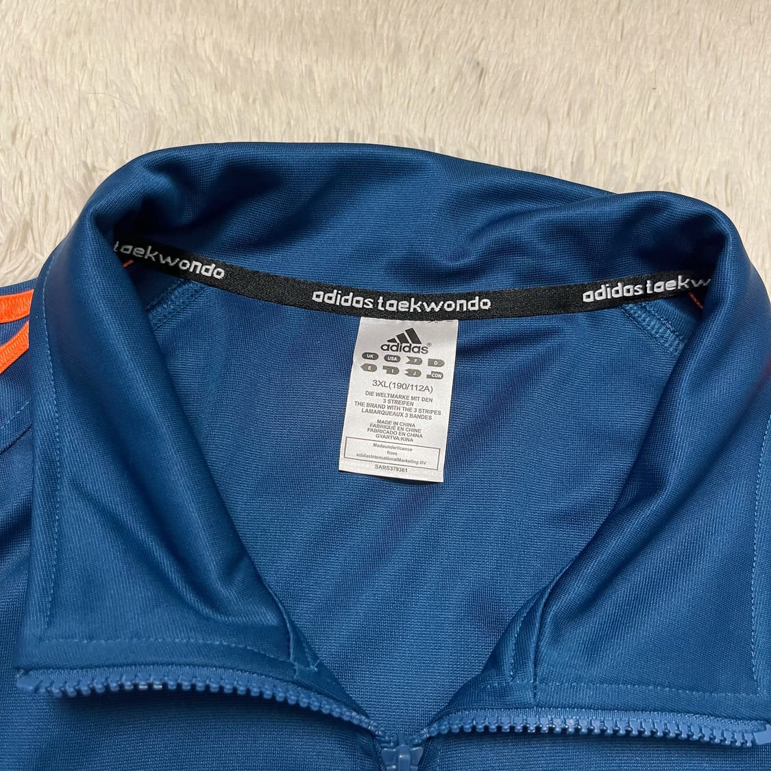 Adidas Navy Orange Taekwondo Jersey 상품이미지6