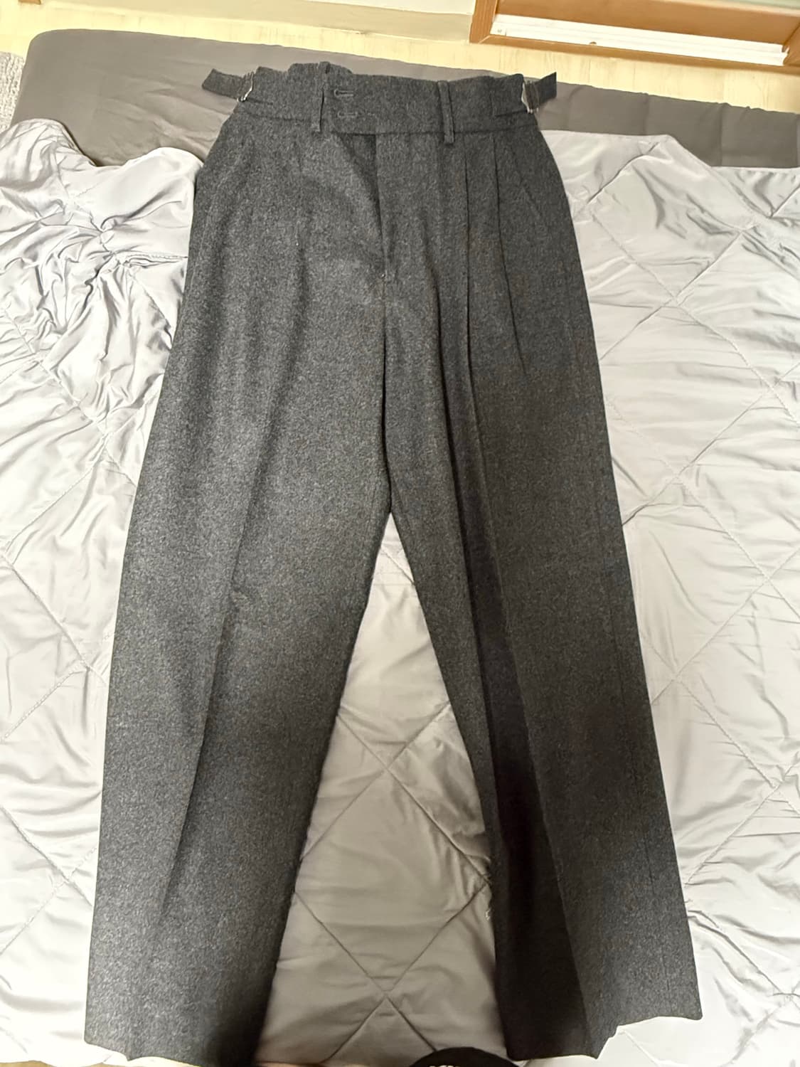 [01] 어나더오피스 산티아고 마일드 슬랙스 헤더 차콜 상품이미지2