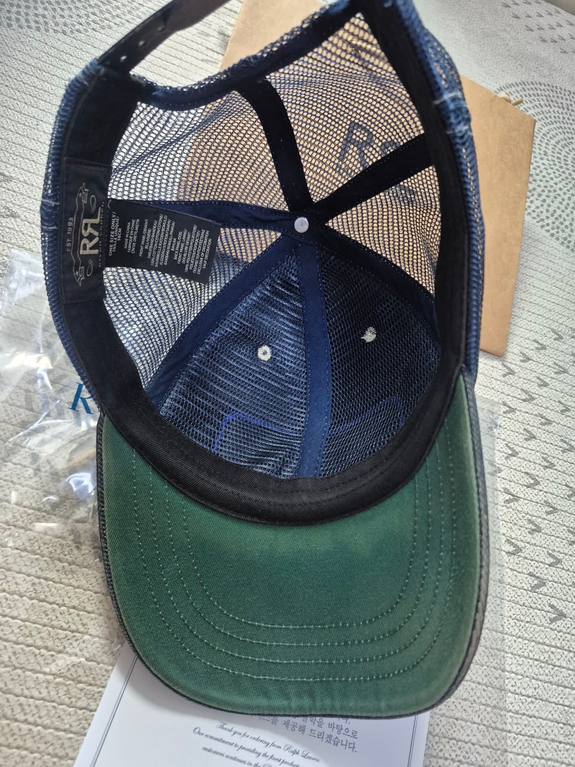 RRL 더블알엘 데님 트럭커 볼캡 상품이미지4