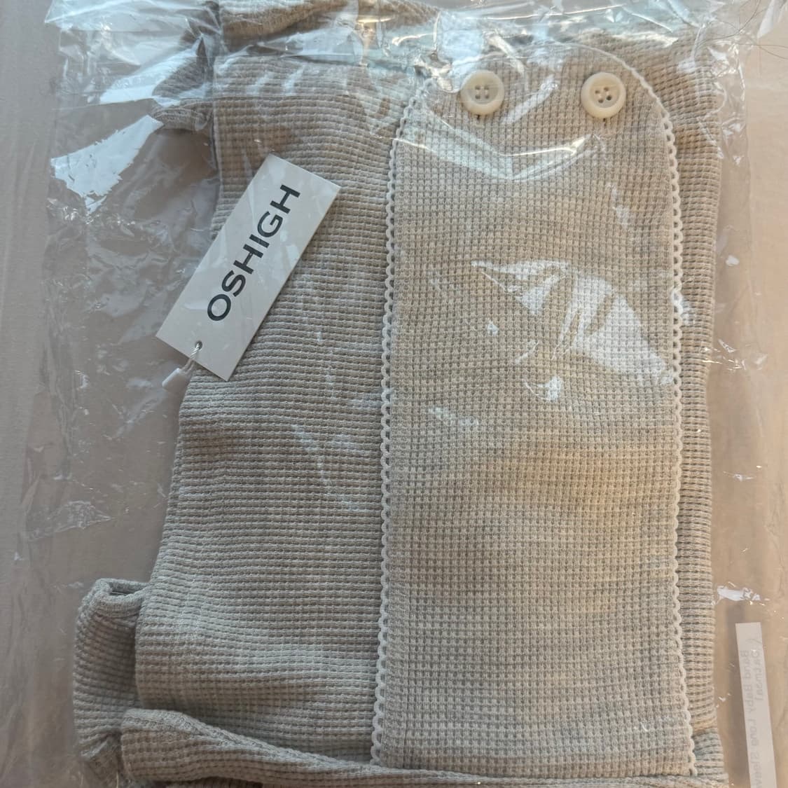 오스하이 밴드 베이비 롱 슬리브 오트밀 새상품 oshigh 상품이미지2