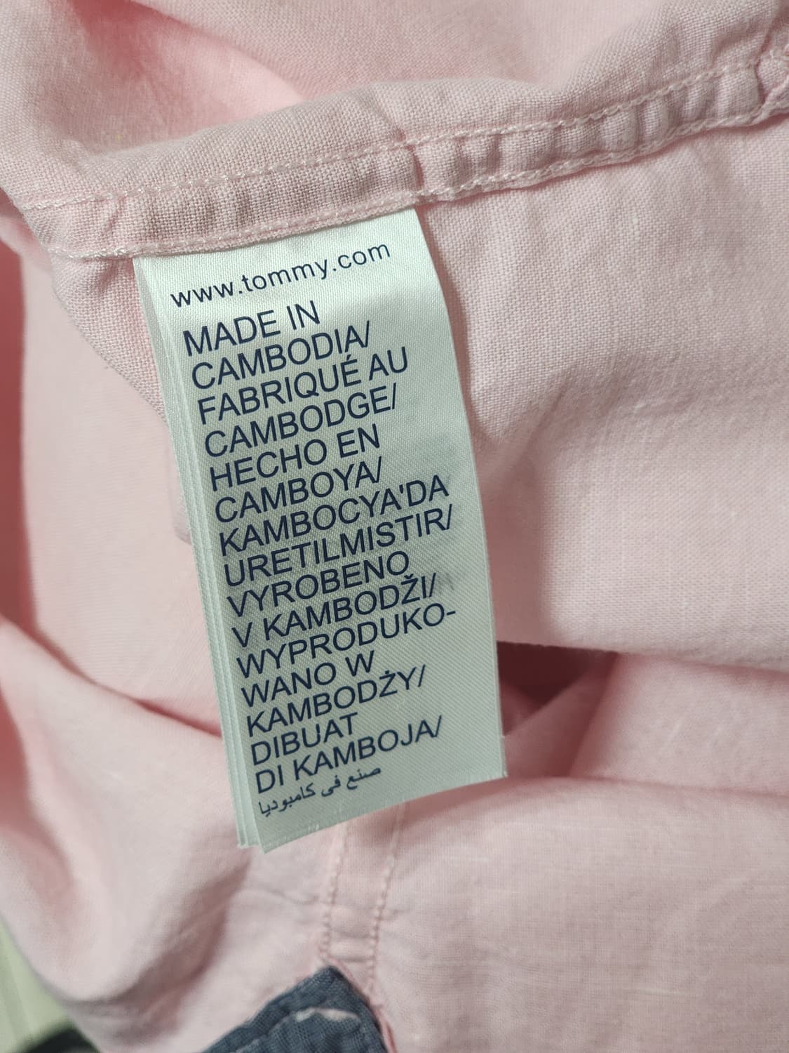 타미힐피거 데님 핑크 반팔 셔츠 M 거의 새상품 상품이미지7