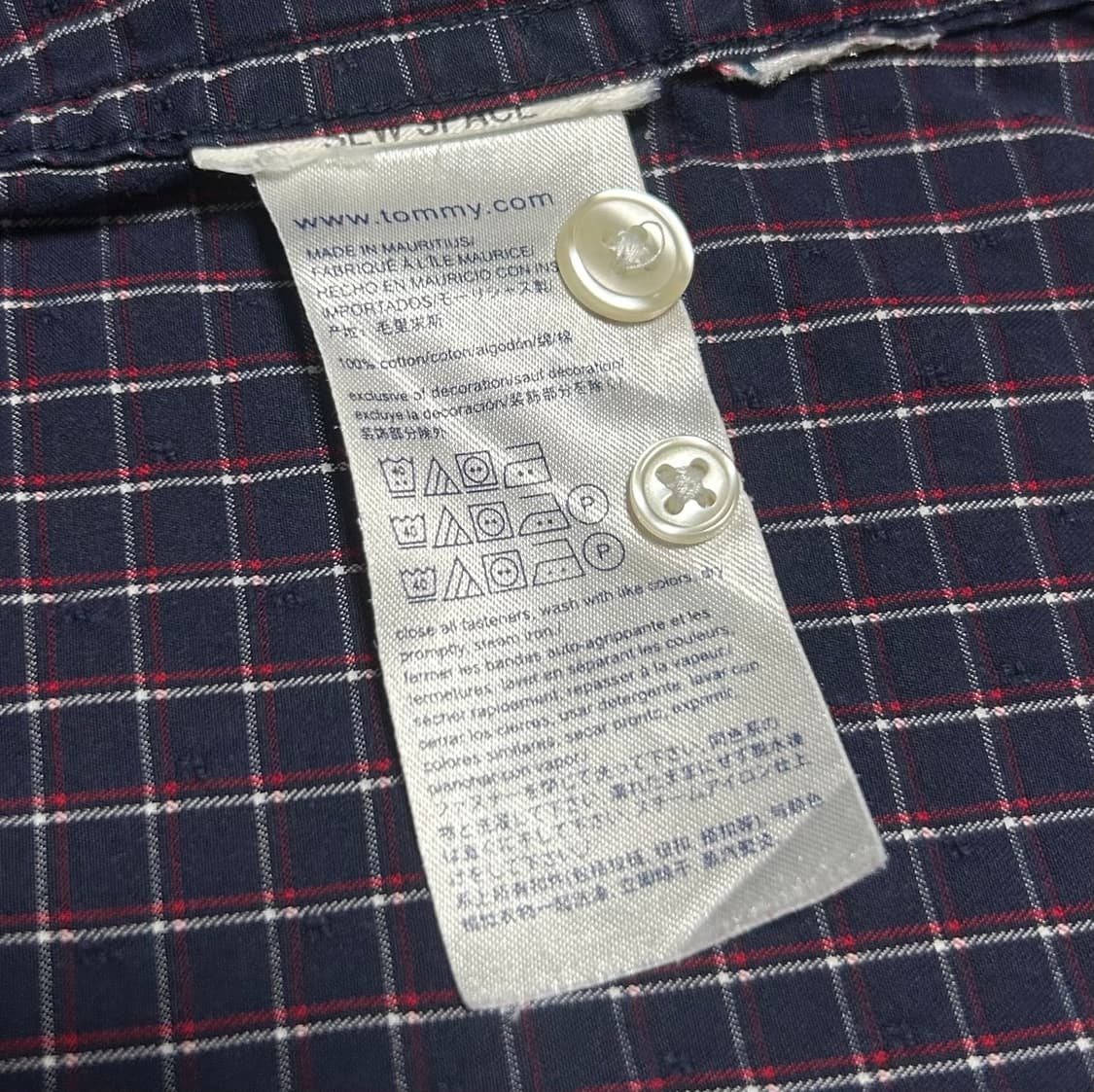 [L] Tommy 타미힐피거 코튼 체크셔츠 상품이미지5