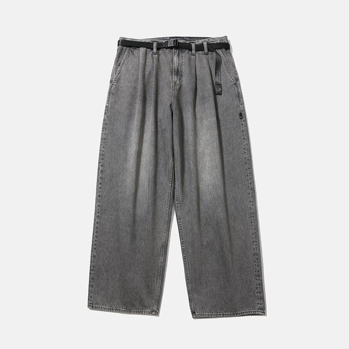 [2] 모이프 와이드 벨티드 데님 블리치드 블랙 moif 상품이미지1