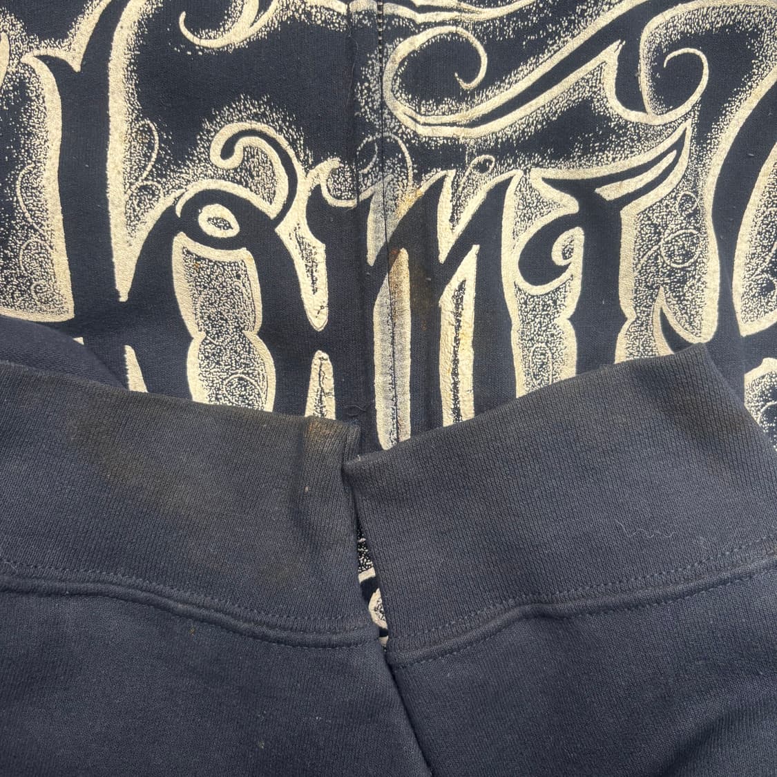 길단 빈티지 치카노 프린팅 네이비 후드집업 XL 상품이미지10