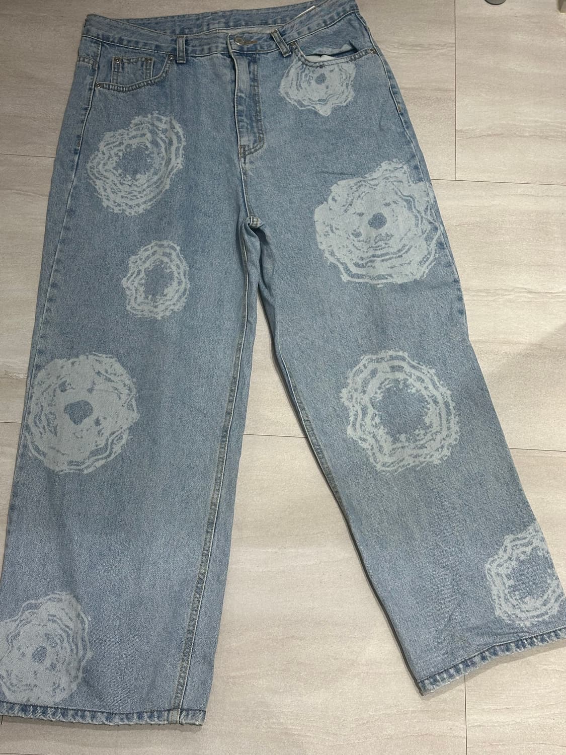 인템포무드 잉크 플라워 스팟 데님 상품이미지1