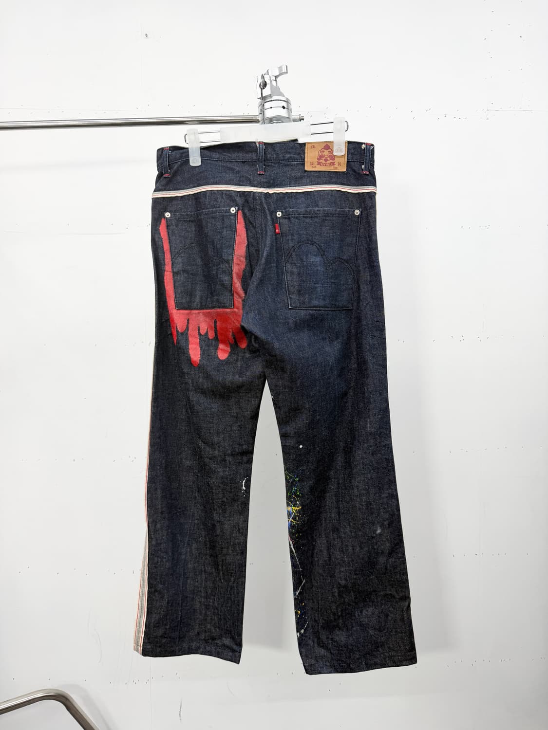 Evisu Black Cherry Splash denim pants 상품이미지6