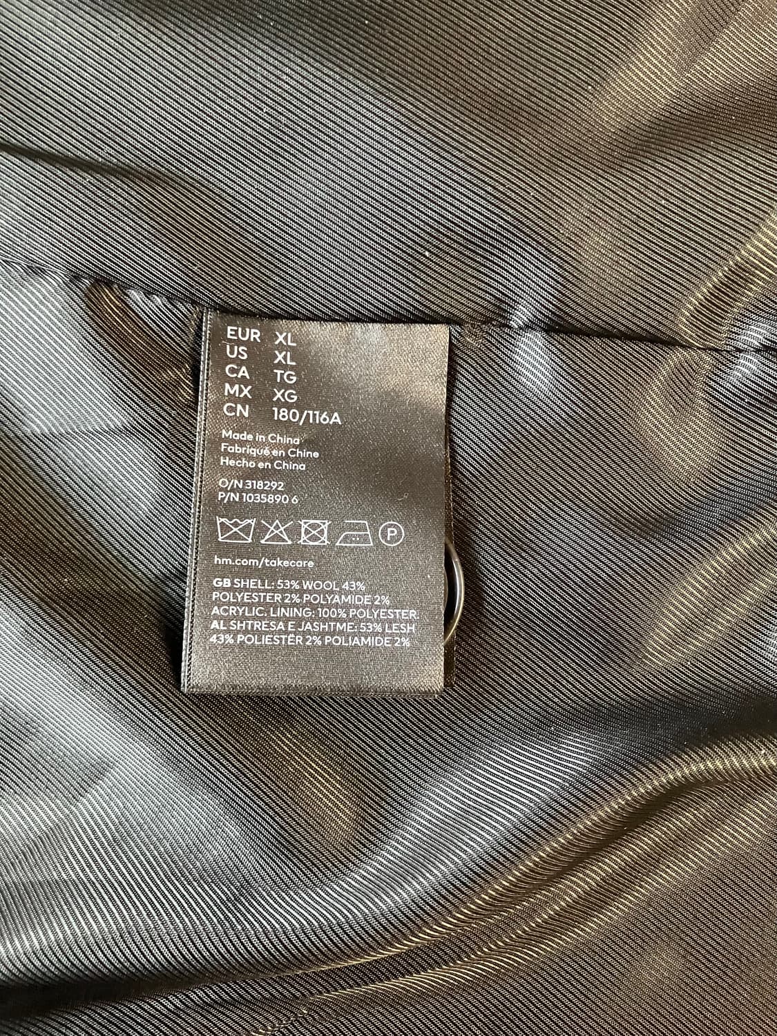 h&m 건클럽체크 발마칸 코트 오버핏 상품이미지4