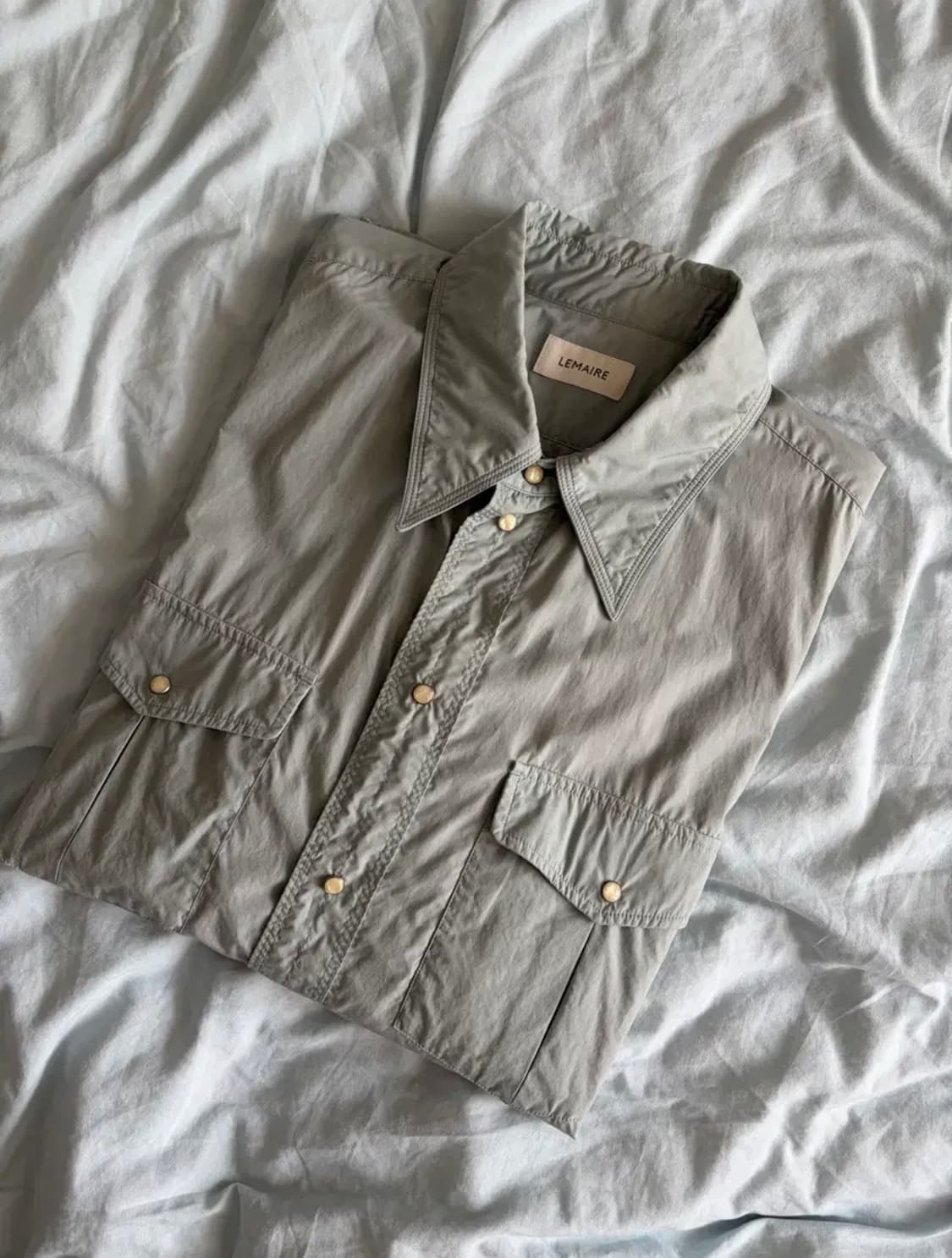 르메르 웨스턴 팝린 셔츠 스카이블루 (52사이즈) 상품이미지7