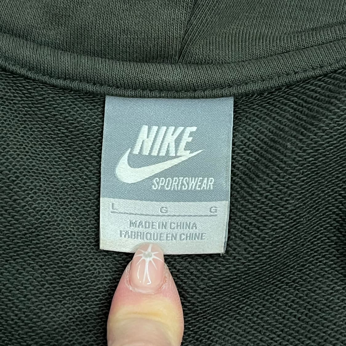 [정품/L] 나이키 형광 블랙 후드 집업 자켓 b10 상품이미지5