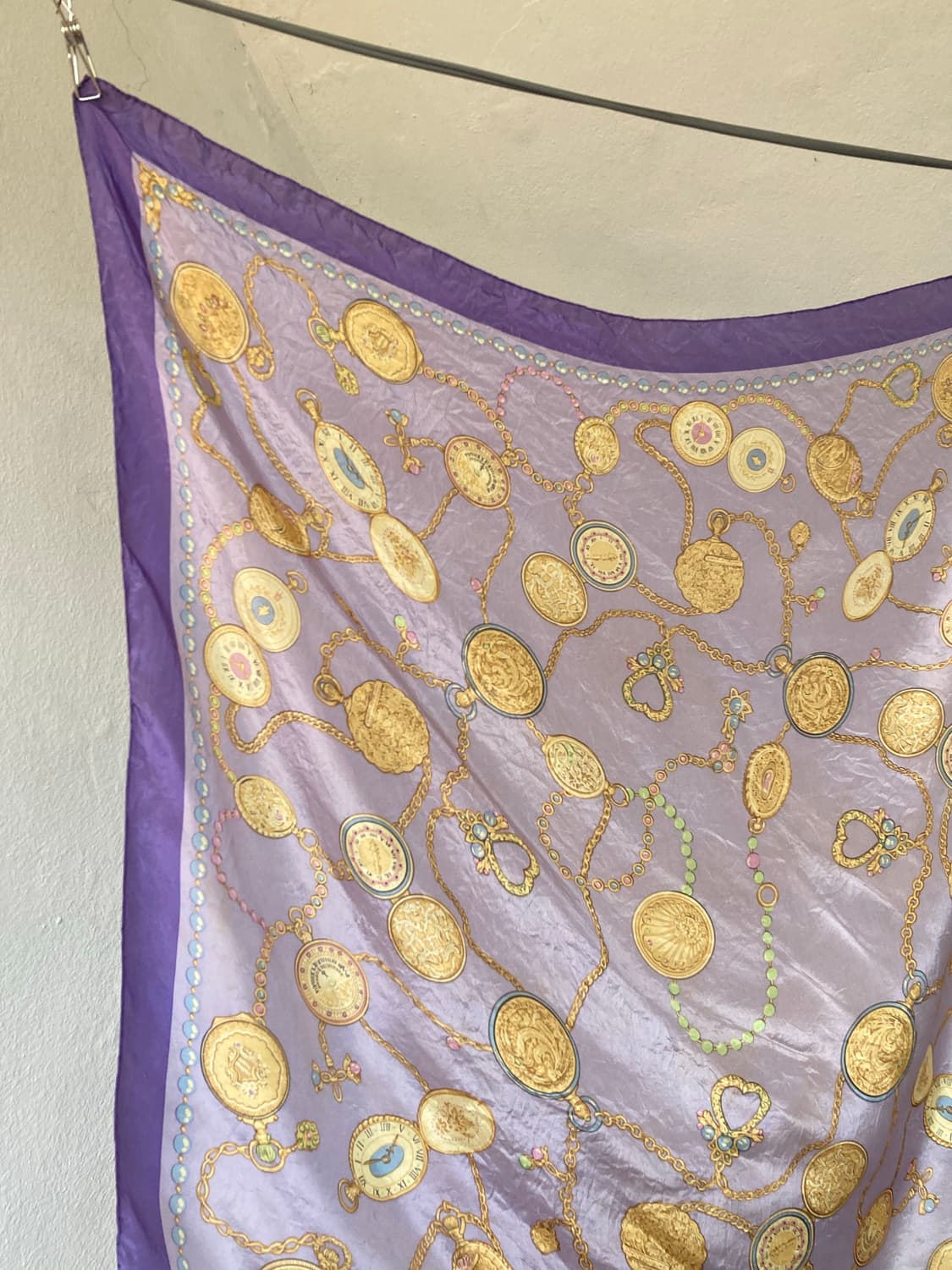 빈티지 그래픽 퍼플 스카프 상품이미지2