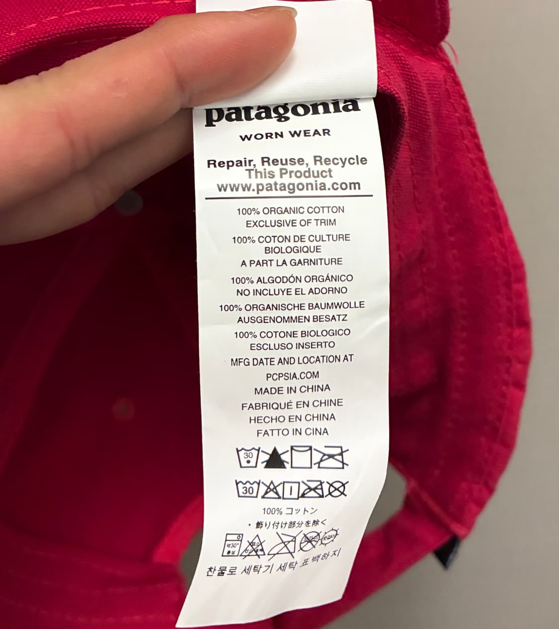 (F)파타고니아 p-6 레이블 트레드 라벨 볼캡 모자 핫핑크 상품이미지9