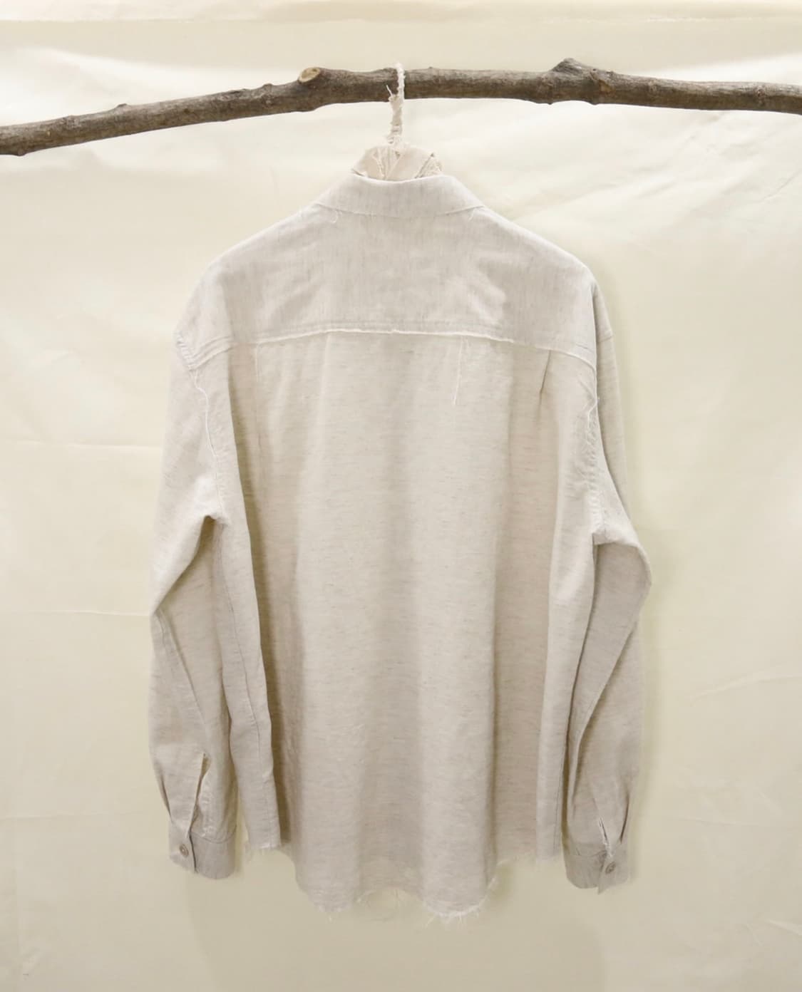 AUROKA Frayed Natural Fade Shirt_Natural 상품이미지2